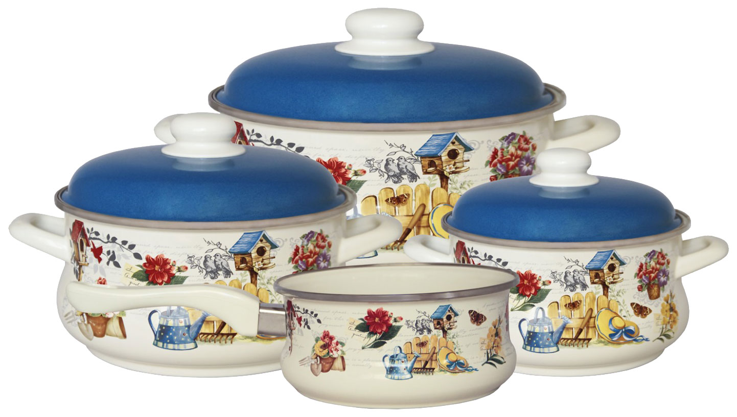 set di stoviglie smaltate