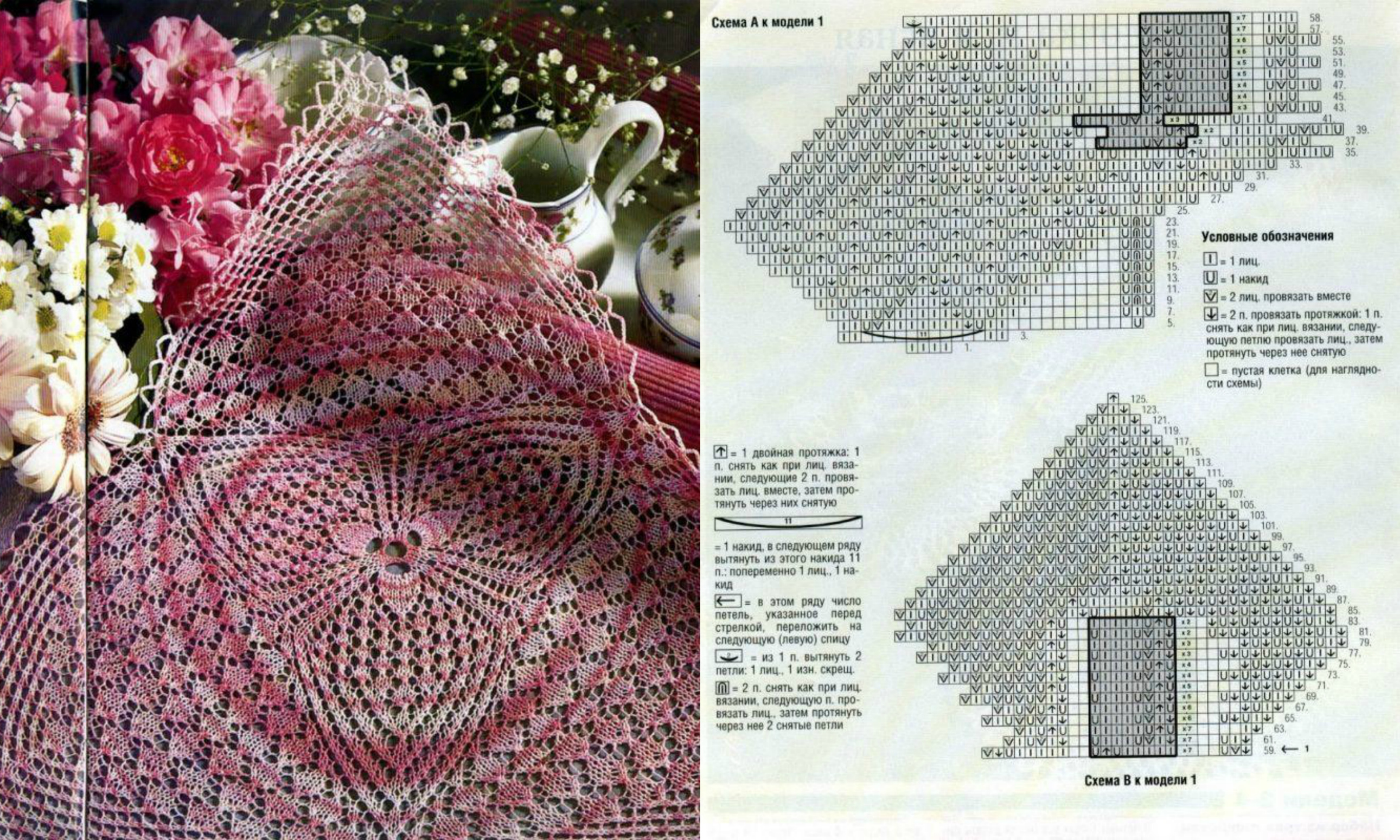 ferri da maglia triangolari per tovaglioli