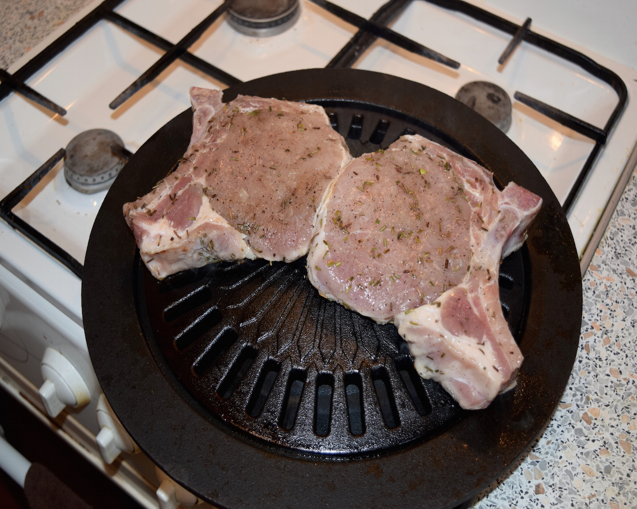 griglia a gas in ghisa