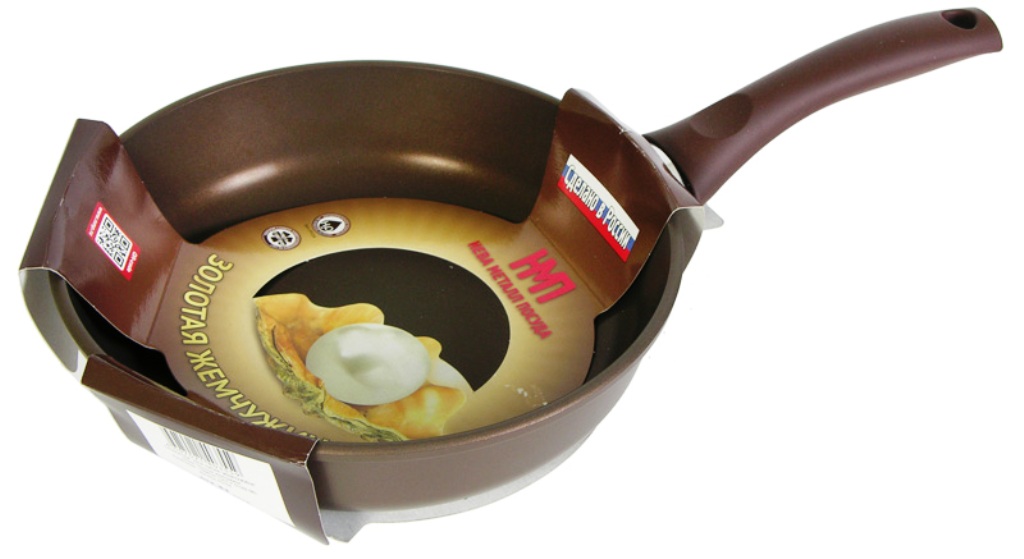 padella neva stoviglie in metallo perla dorata