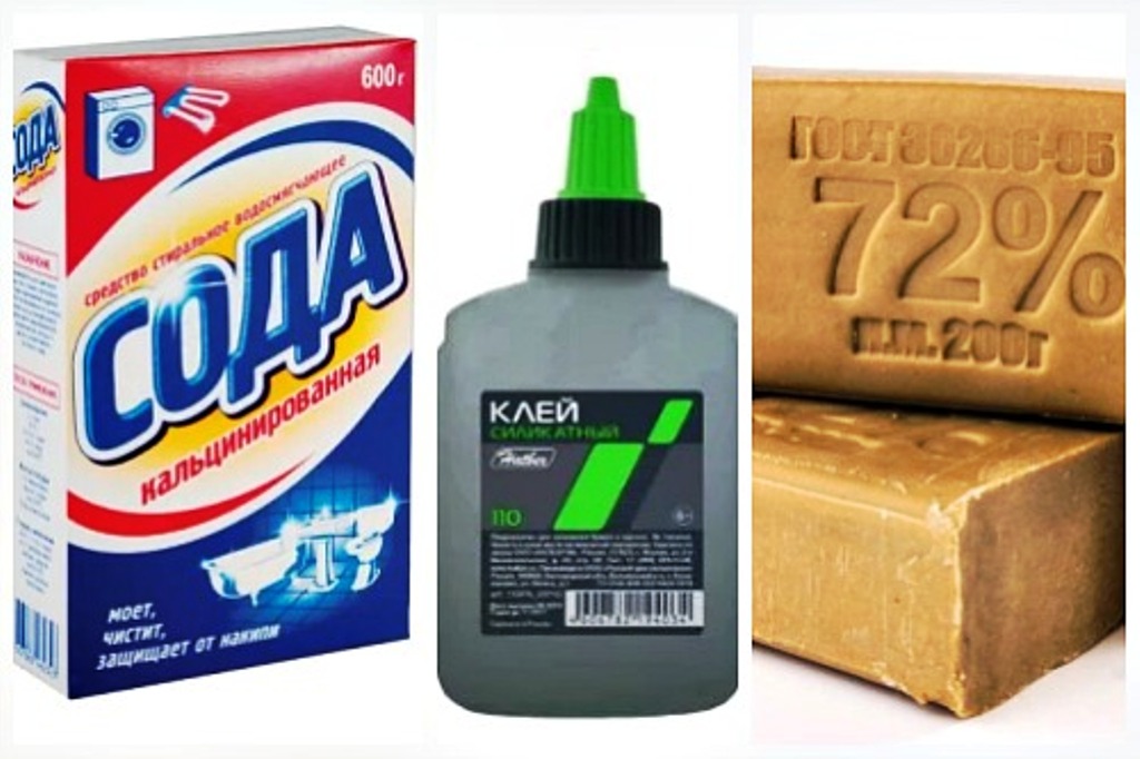 colla di sapone di soda