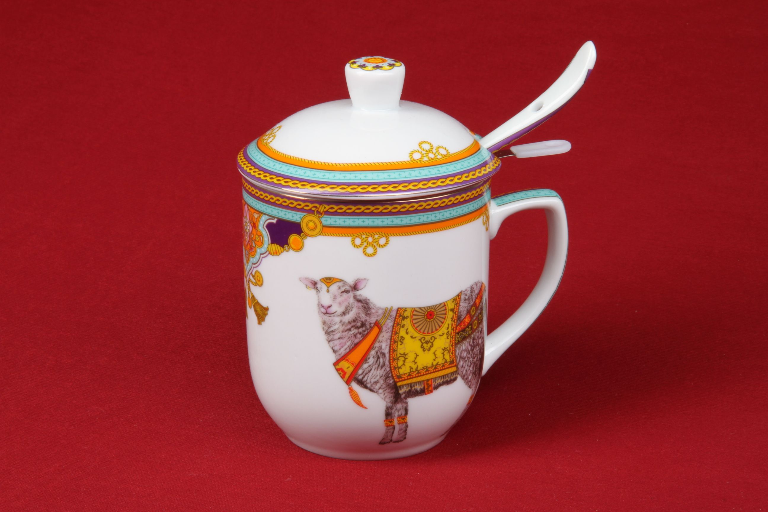 tazze da tè con colino e coperchio