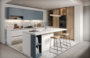 Progettazione di un set da cucina moderno